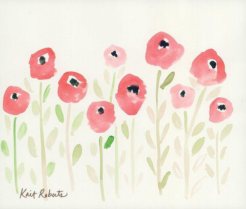 Cutie White Modern Wood Framed Art Print with Double Matting by Roberts, Kati