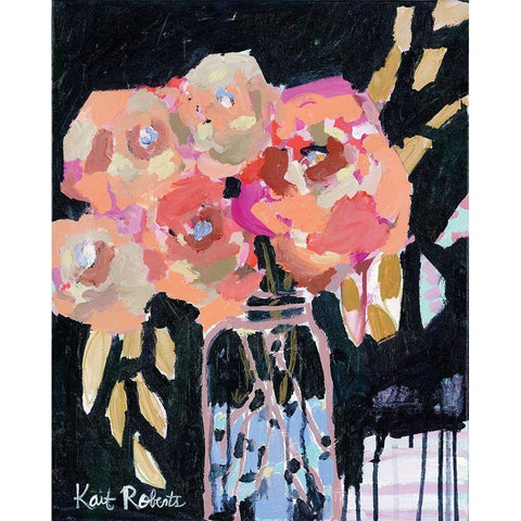 A Season of Waiting for These Blooms     Black Modern Wood Framed Art Print with Double Matting by Roberts, Kait