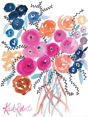 The Flowers Have Secrets Black Ornate Wood Framed Art Print with Double Matting by Roberts, Kait