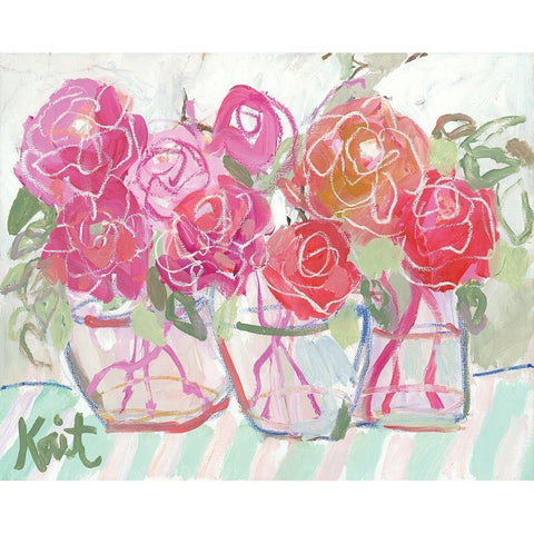 Delight in Blooms Gold Ornate Wood Framed Art Print with Double Matting by Roberts, Kait