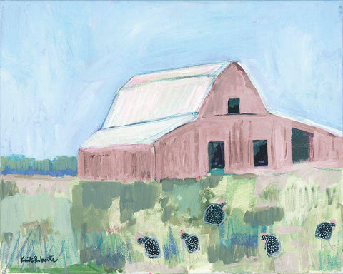 Pastel Barn II White Modern Wood Framed Art Print with Double Matting by Roberts, Kait