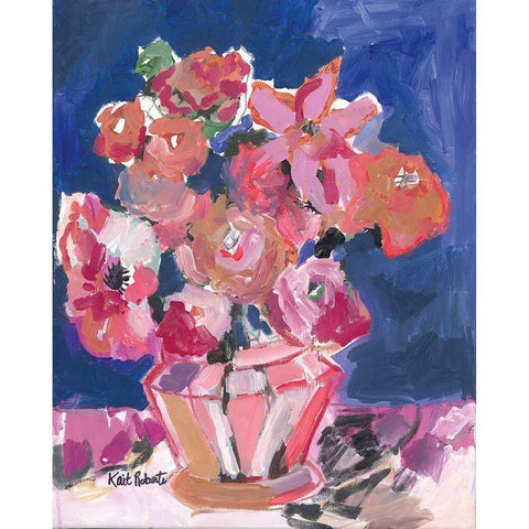 Flowers for Barbara White Modern Wood Framed Art Print by Roberts, Kait