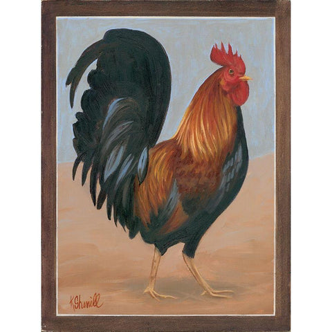 The Prince Black Modern Wood Framed Art Print by Sherrill, Kate