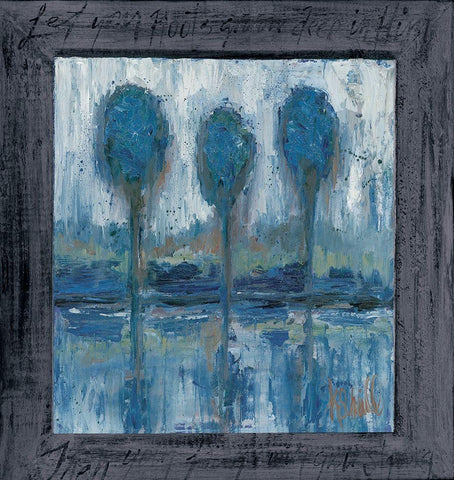 Let Your Roots Grow Deep White Modern Wood Framed Art Print with Double Matting by Sherrill, Kate