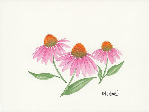 Dancing in the Breeze White Modern Wood Framed Art Print with Double Matting by Sherrill, Kate