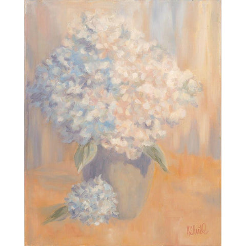 Hydrangeas in the Morning Light Black Modern Wood Framed Art Print with Double Matting by Sherrill, Kate