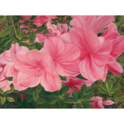 Eager Blooms Black Modern Wood Framed Art Print with Double Matting by Sherrill, Kate