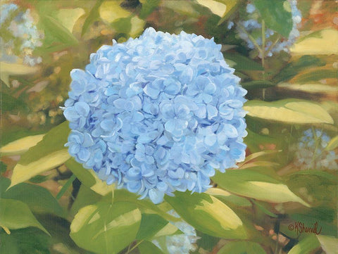 In the Garden White Modern Wood Framed Art Print with Double Matting by Sherrill, Kate