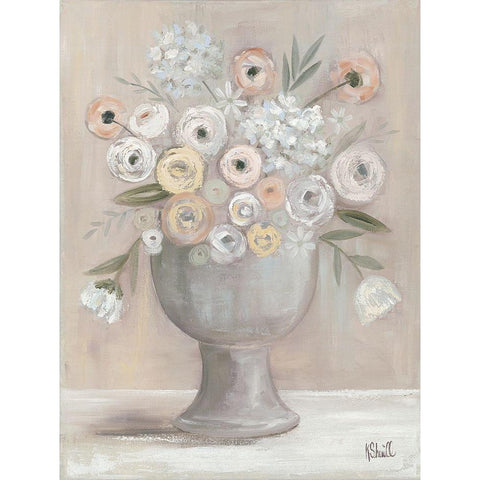 Floral Bouquet Gold Ornate Wood Framed Art Print with Double Matting by Sherrill, Kate