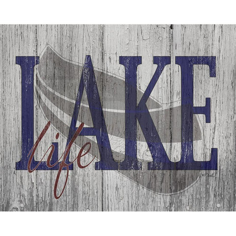 Lake Life White Modern Wood Framed Art Print by Sherrill, Kate