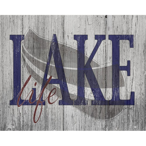 Lake Life Black Modern Wood Framed Art Print by Sherrill, Kate