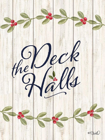 Deck the Halls    E White Modern Wood Framed Art Print with Double Matting by Sherrill, Kate