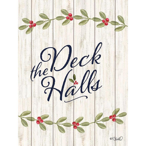 Deck the Halls    E Black Modern Wood Framed Art Print with Double Matting by Sherrill, Kate