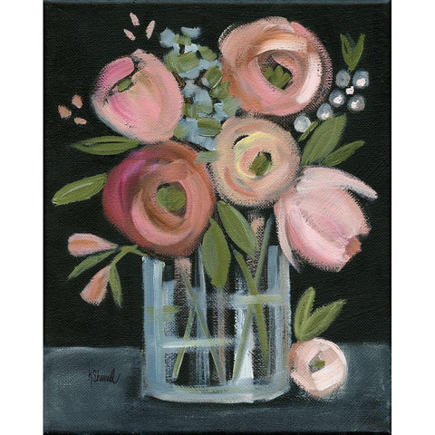 Bountiful Bouquet Black Modern Wood Framed Art Print by Sherrill, Kate