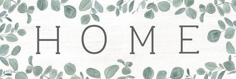 Home Eucalyptus I White Modern Wood Framed Art Print with Double Matting by Sherrill, Kate