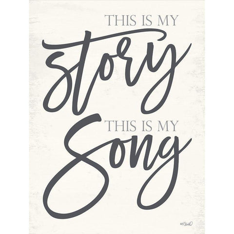 This Is My Story   Black Modern Wood Framed Art Print with Double Matting by Sherrill, Kate