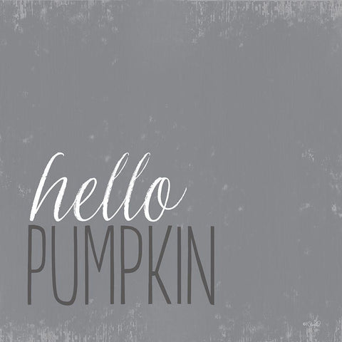 Hello Pumpkin I Black Modern Wood Framed Art Print by Sherrill, Kate