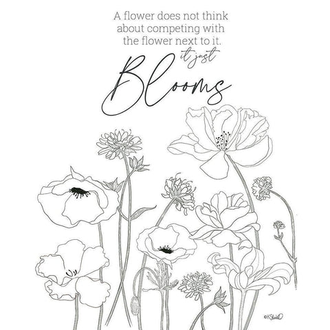 It Just Blooms Gold Ornate Wood Framed Art Print with Double Matting by Sherrill, Kate