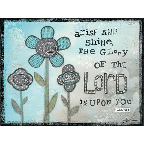 Arise and Shine Black Modern Wood Framed Art Print with Double Matting by Larson, Lisa