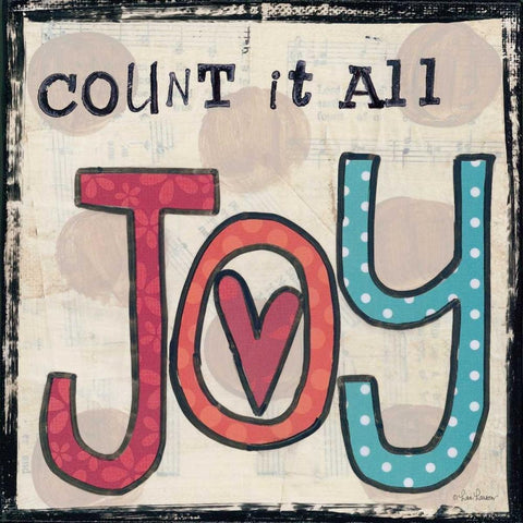 Count It All Joy White Modern Wood Framed Art Print by Larson, Lisa