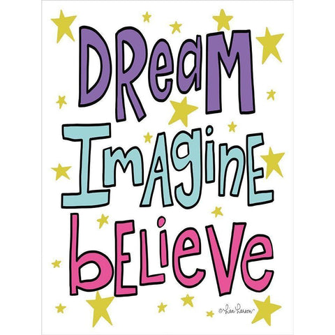 Unicorn Dreams Black Modern Wood Framed Art Print with Double Matting by Larson, Lisa