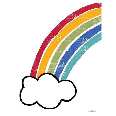 Happy Rainbow I Black Modern Wood Framed Art Print by Larson, Lisa