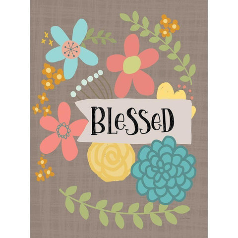 Blessed Black Modern Wood Framed Art Print by Larson, Lisa