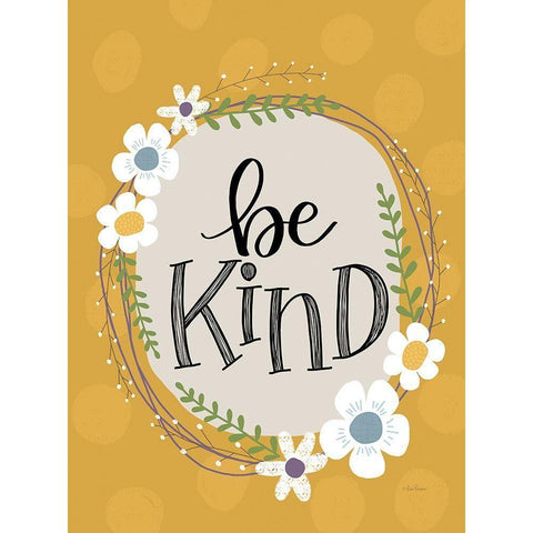 Be Kind White Modern Wood Framed Art Print by Larson, Lisa