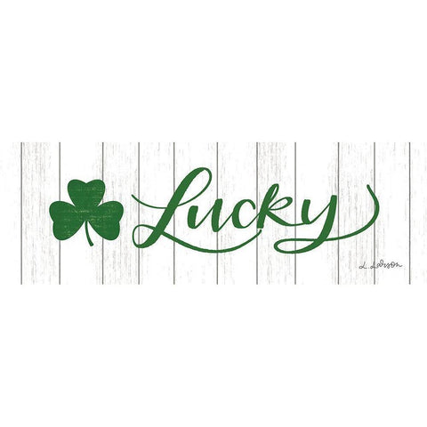 Lucky White Modern Wood Framed Art Print by Larson, Lisa