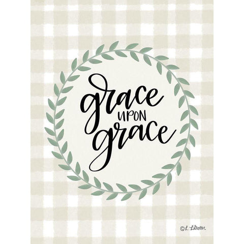 Grace upon Grace Black Modern Wood Framed Art Print with Double Matting by Larson, Lisa