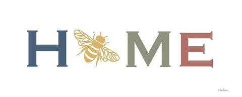 Home Bee Black Ornate Wood Framed Art Print with Double Matting by Larson, Lisa