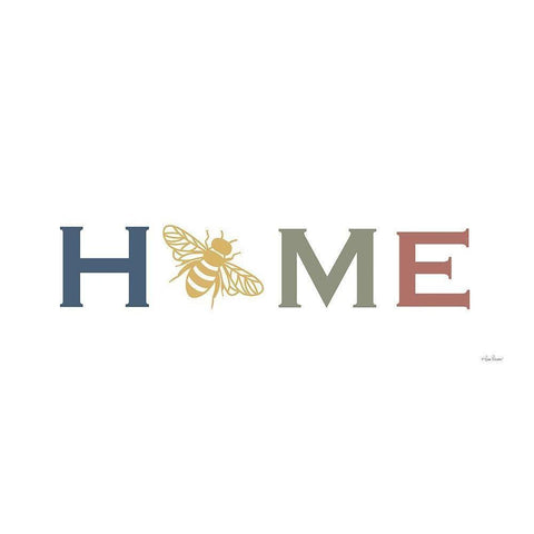 Home Bee Black Modern Wood Framed Art Print with Double Matting by Larson, Lisa