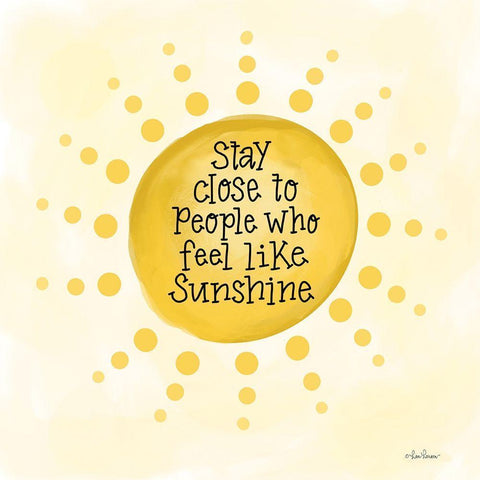 People Who Feel Like Sunshine White Modern Wood Framed Art Print with Double Matting by Larson, Lisa