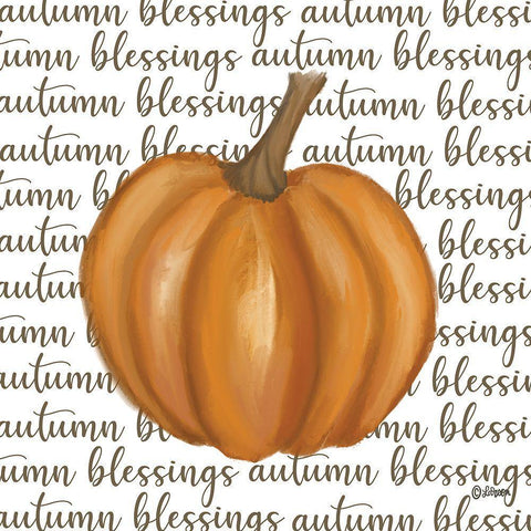 Autumn Blessings White Modern Wood Framed Art Print by Larson, Lisa