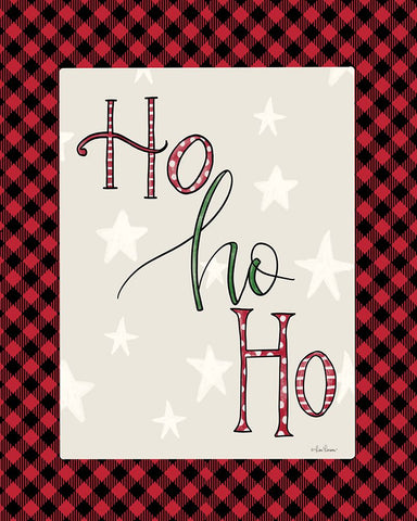 Ho Ho Ho Black Modern Wood Framed Art Print by Larson, Lisa