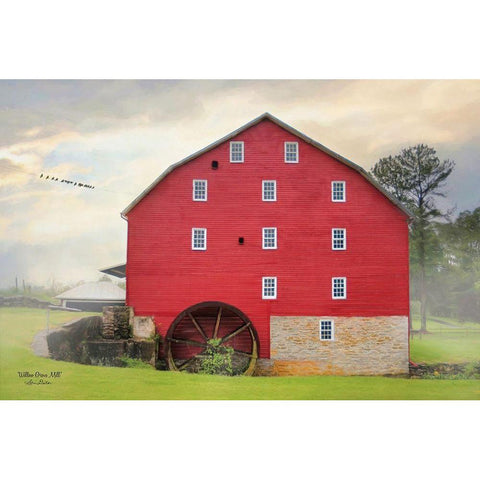 Willow Grove Mill White Modern Wood Framed Art Print by Deiter, Lori