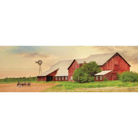 Brownsville Farm Black Modern Wood Framed Art Print with Double Matting by Deiter, Lori