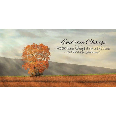 Embrace Change Black Modern Wood Framed Art Print with Double Matting by Deiter, Lori