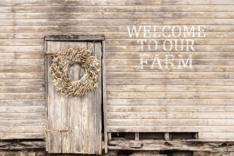 Welcome to Our Farm White Modern Wood Framed Art Print with Double Matting by Deiter, Lori