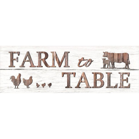 Farm to Table White Modern Wood Framed Art Print by Deiter, Lori