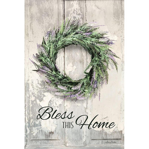 Bless This Home White Modern Wood Framed Art Print by Deiter, Lori