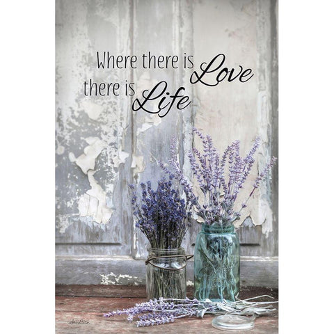 Where There is Love Black Modern Wood Framed Art Print with Double Matting by Deiter, Lori