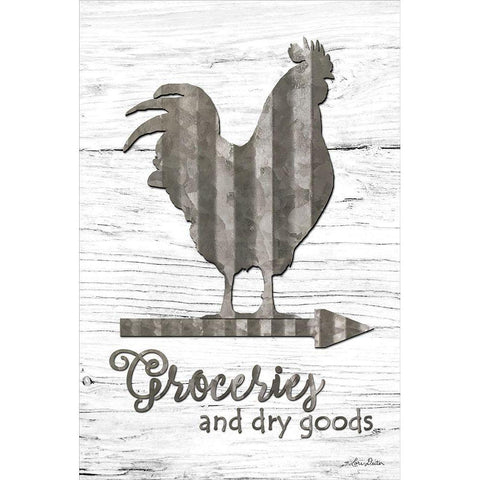 Groceries White Modern Wood Framed Art Print by Deiter, Lori