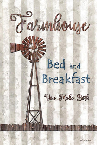 Farmhouse Bed and Breakfast White Modern Wood Framed Art Print with Double Matting by Deiter, Lori