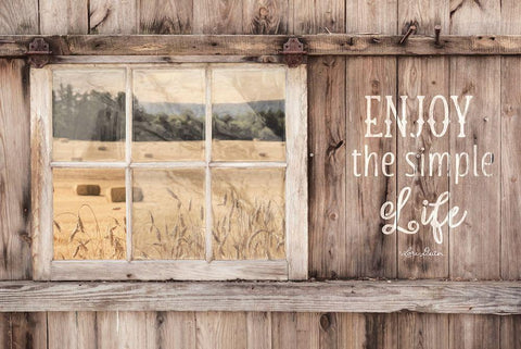 Enjoy the Simple Life White Modern Wood Framed Art Print with Double Matting by Deiter, Lori