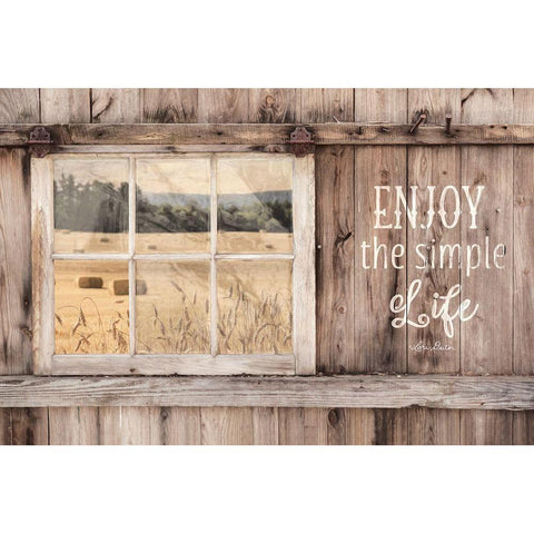 Enjoy the Simple Life White Modern Wood Framed Art Print by Deiter, Lori