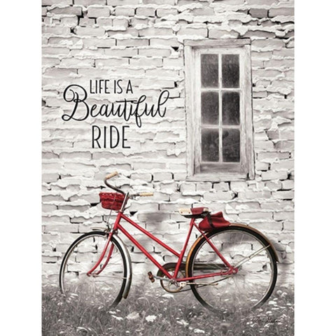 Life is a Beautiful Ride Gold Ornate Wood Framed Art Print with Double Matting by Deiter, Lori