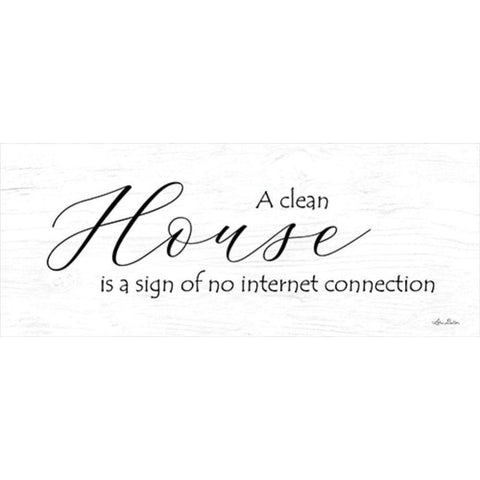 A Clean House White Modern Wood Framed Art Print by Deiter, Lori