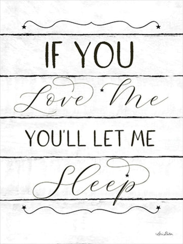 Let Me Sleep White Modern Wood Framed Art Print with Double Matting by Deiter, Lori