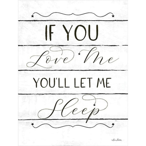 Let Me Sleep Black Modern Wood Framed Art Print with Double Matting by Deiter, Lori